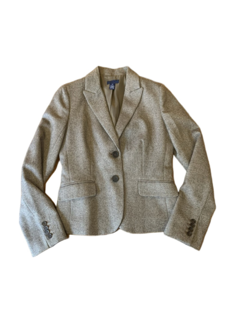 J.Crew Wool Blazer 4 Brown/Tan Herringbone Jacket 2 Button
